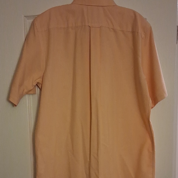 Stafford Men's Peach Button Down Shirt - Picture 8 of 9
